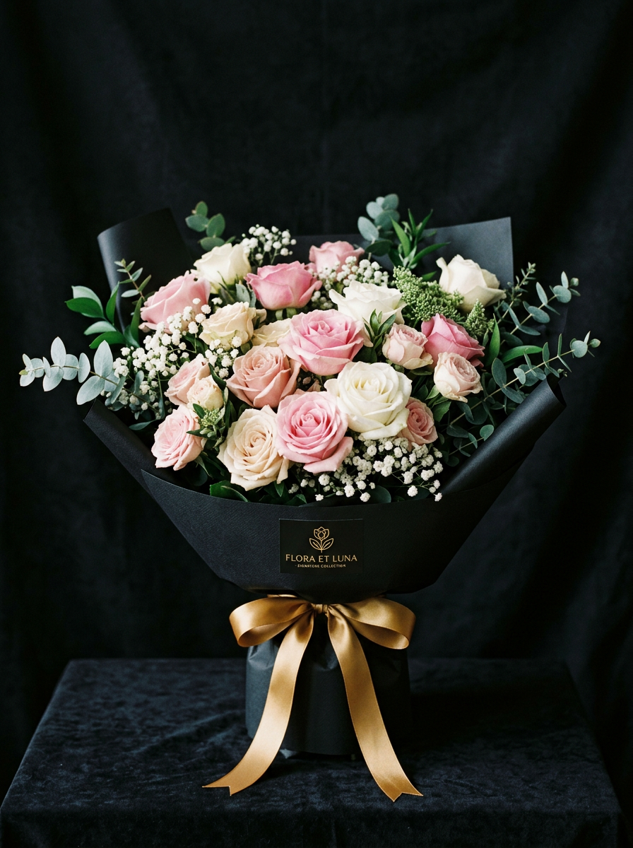 Bouquet Signature con rosas y complementos florales